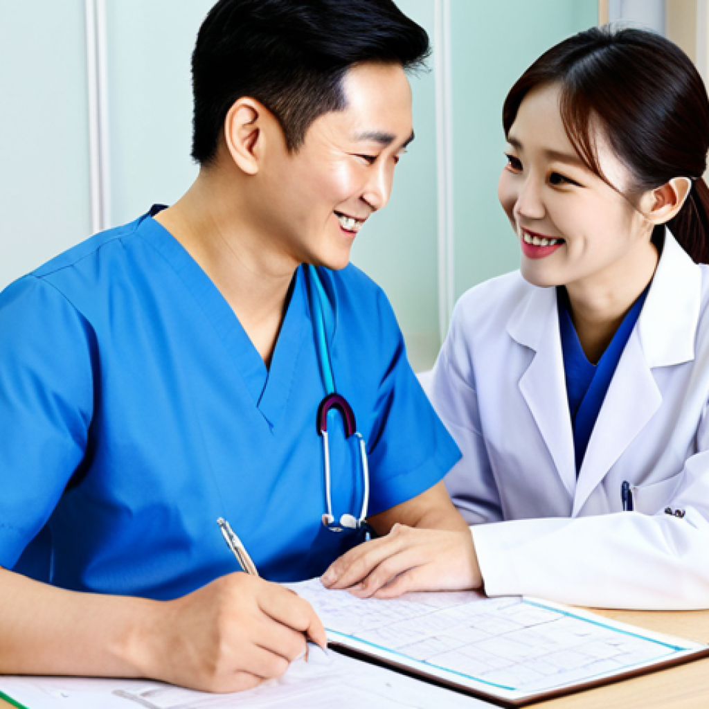 한의사와 전문 의료 협력 - Harmonious Collaboration**

"A modern medical doctor and a traditional Korean medicine doctor (Hanui...