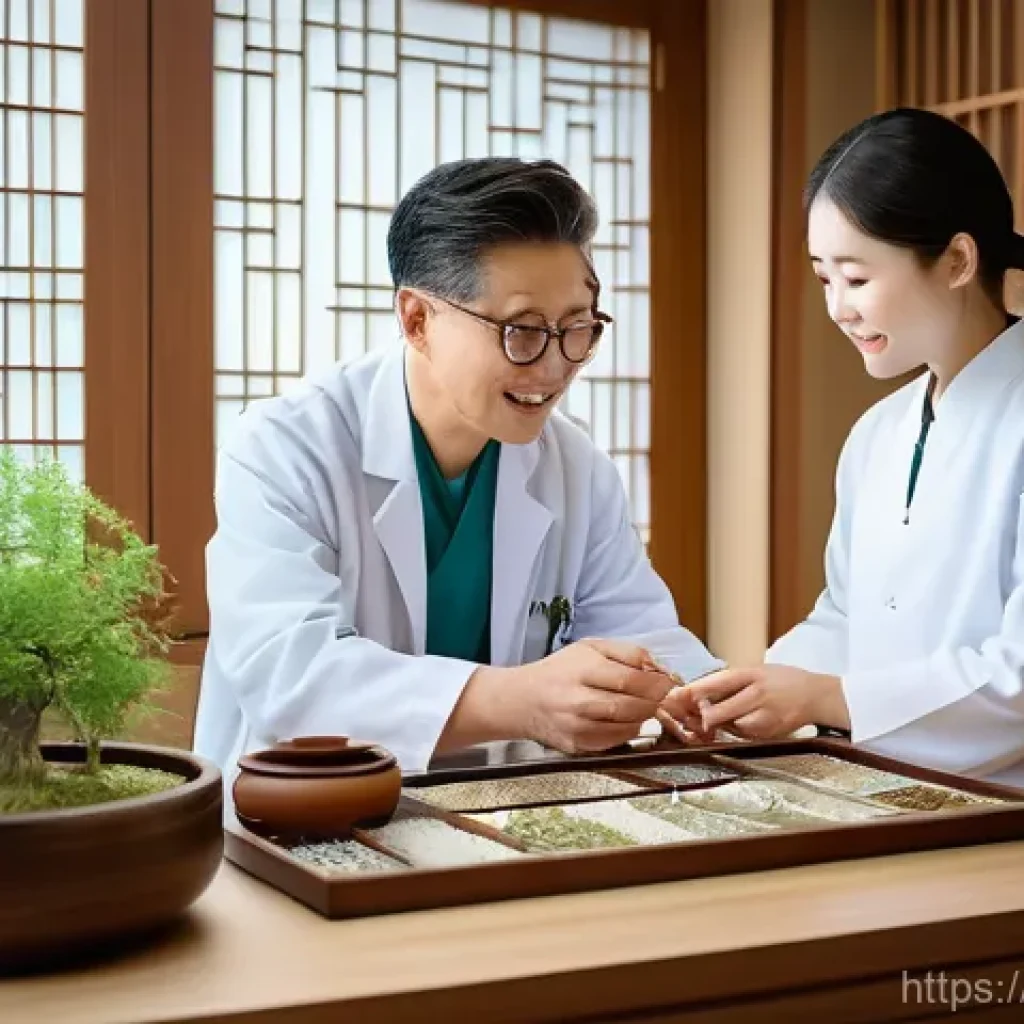 한의사 협회와의 관계 - **Prompt 1: Promoting Public Health through Korean Traditional Medicine**
    A vibrant, realistic i...