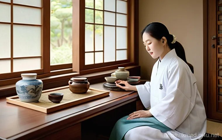 한의사와 환자 중심 치료 - **Image Prompt 1: Empathetic Hanbang Consultation**
    "A cozy and naturally lit traditional Korean...