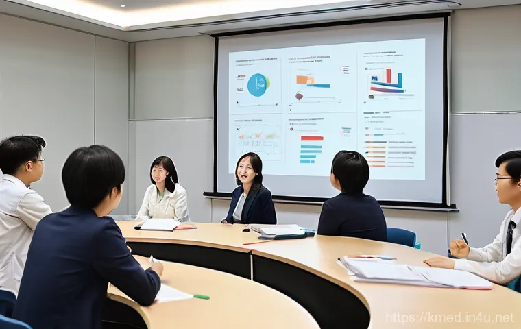 한의학 관련 세미나 후기 - A sophisticated Korean traditional medicine (Hanbang) clinic with a futuristic aesthetic. A female H...