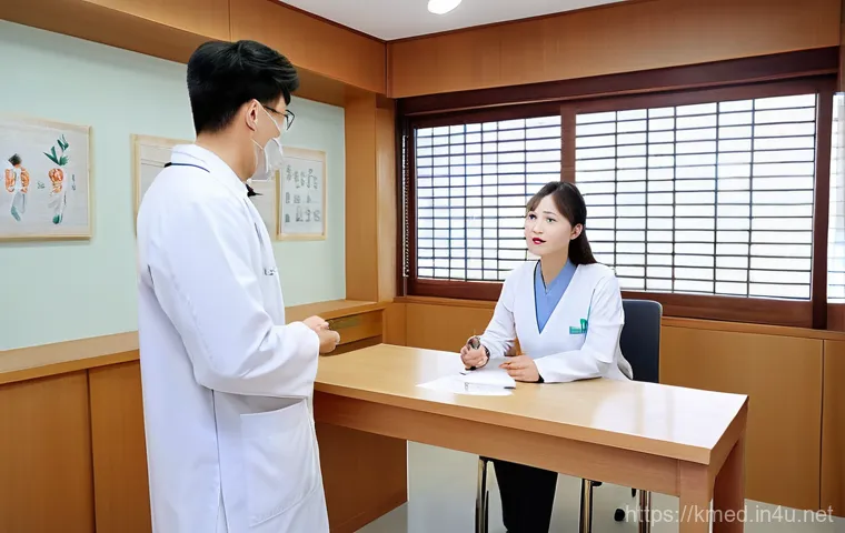 한의사와 비즈니스 커뮤니케이션 - A modern Hanbang (Korean traditional medicine) doctor, a woman in her late 30s with a professional y...